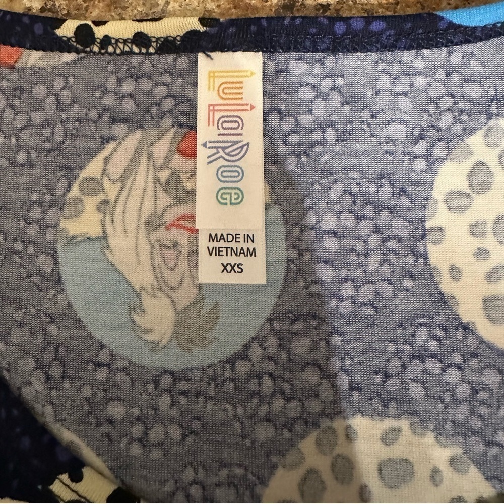 NWT Lularoe Disney Size XXSmall Perfect T Shirt Cruella DeVille Oversized - Picture 11 of 16